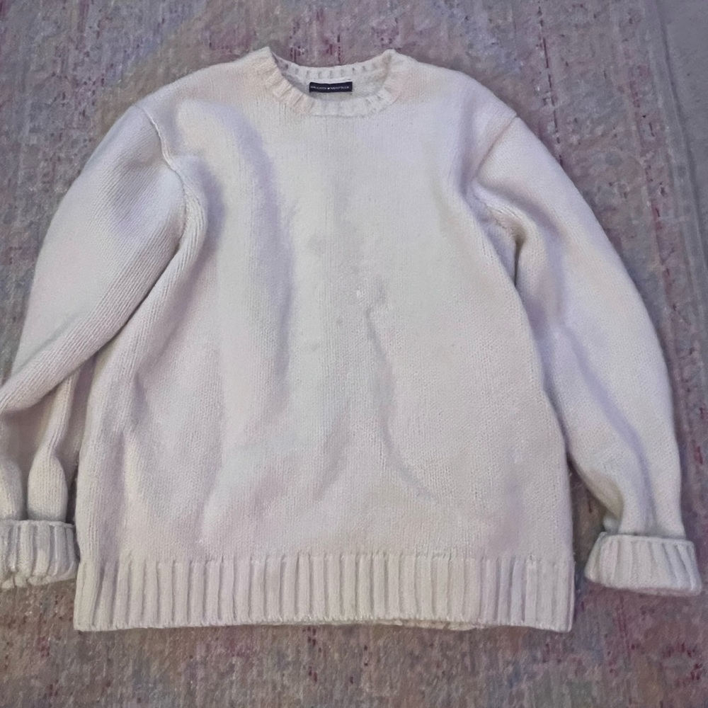 white cotton sweater
